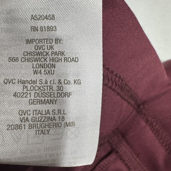 Isaac Mizrahi Live! Women's Pants Stretch Knit Stirrup Spiced Wine 2XP Petite - Picture 6 of 13